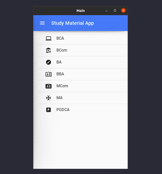 study material app screenshot